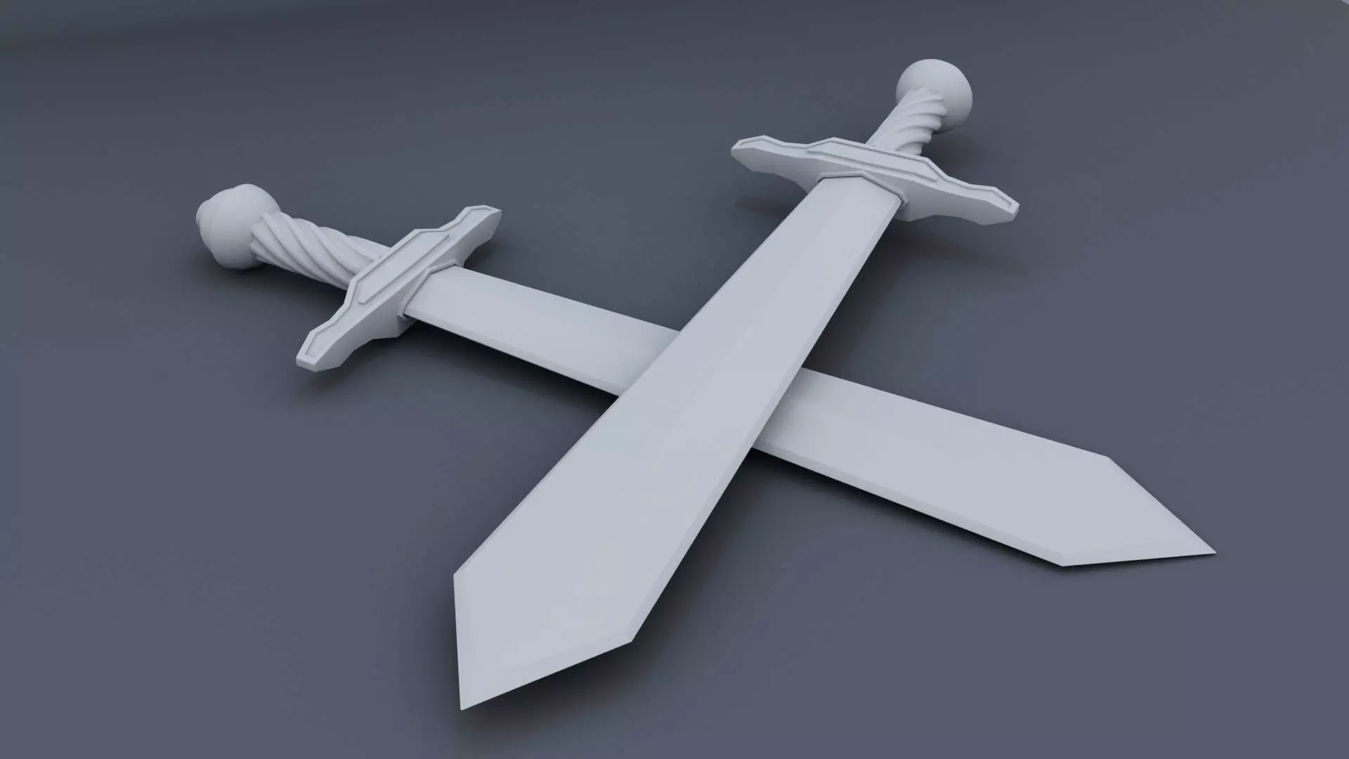 Espada pair of swords 3D print model_0