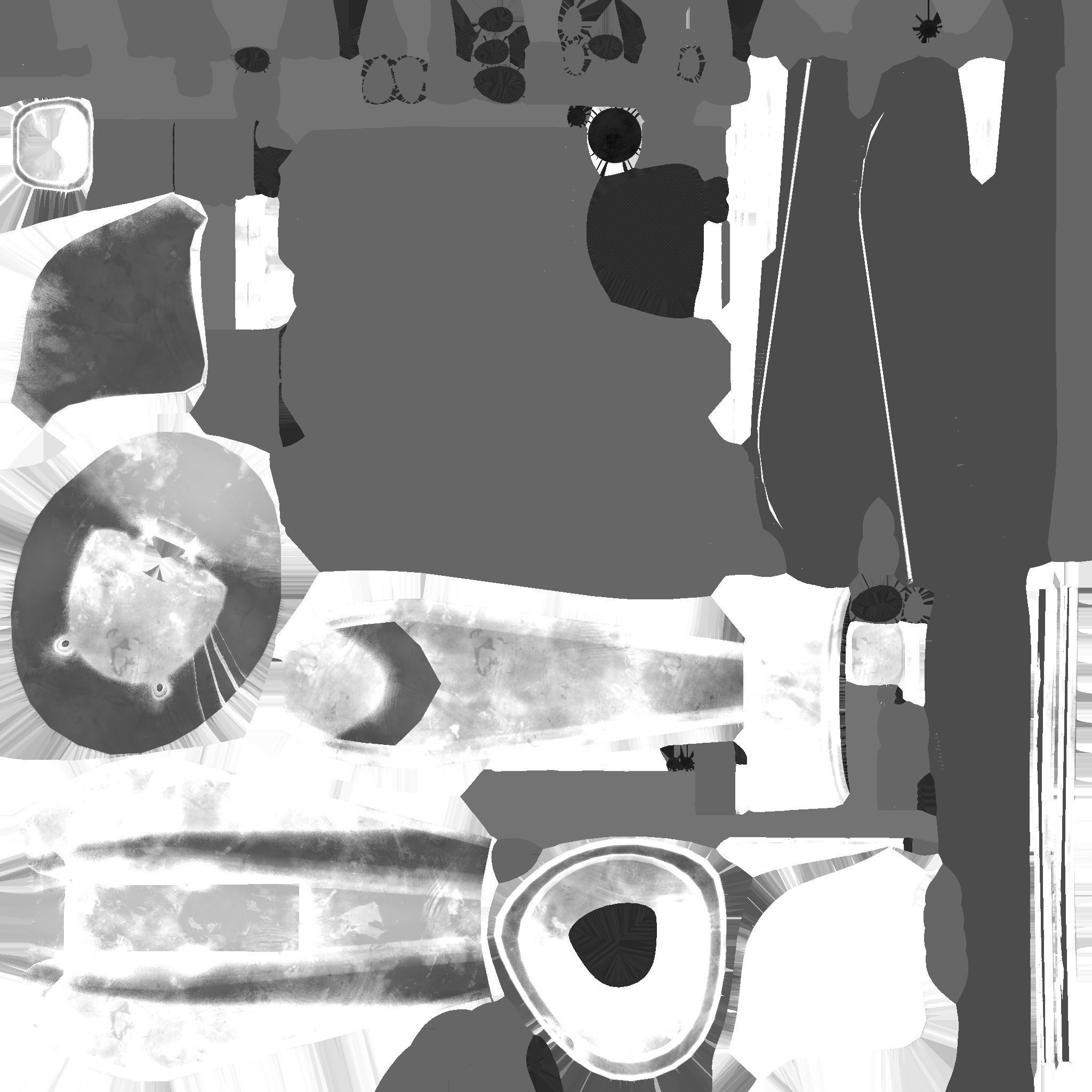 Insect Robot F07 White Black - SciFi Character Design Low-poly 3D model_26