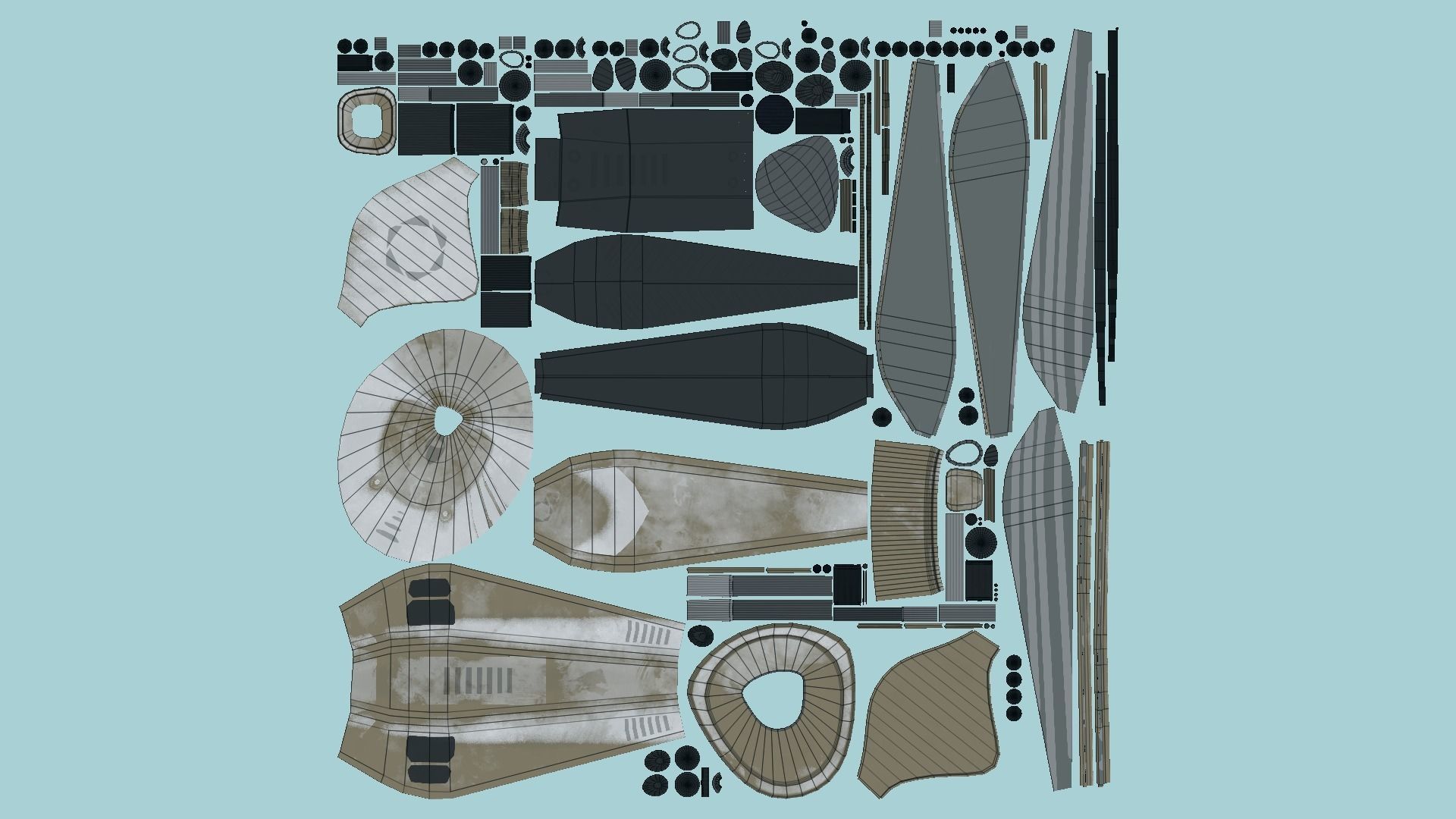 Insect Robot F07 White Black - SciFi Character Design Low-poly 3D model_5