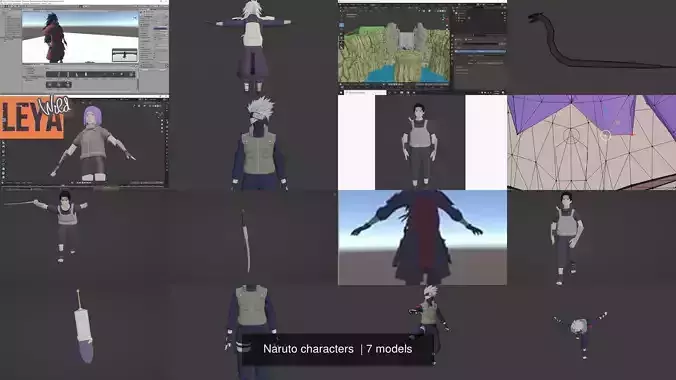 Naruto characters  3D Model Collection