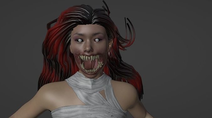 Lamia The Child Devourer Low-poly 3D model