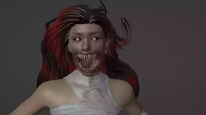 Lamia The Child Devourer Low-poly 3D model