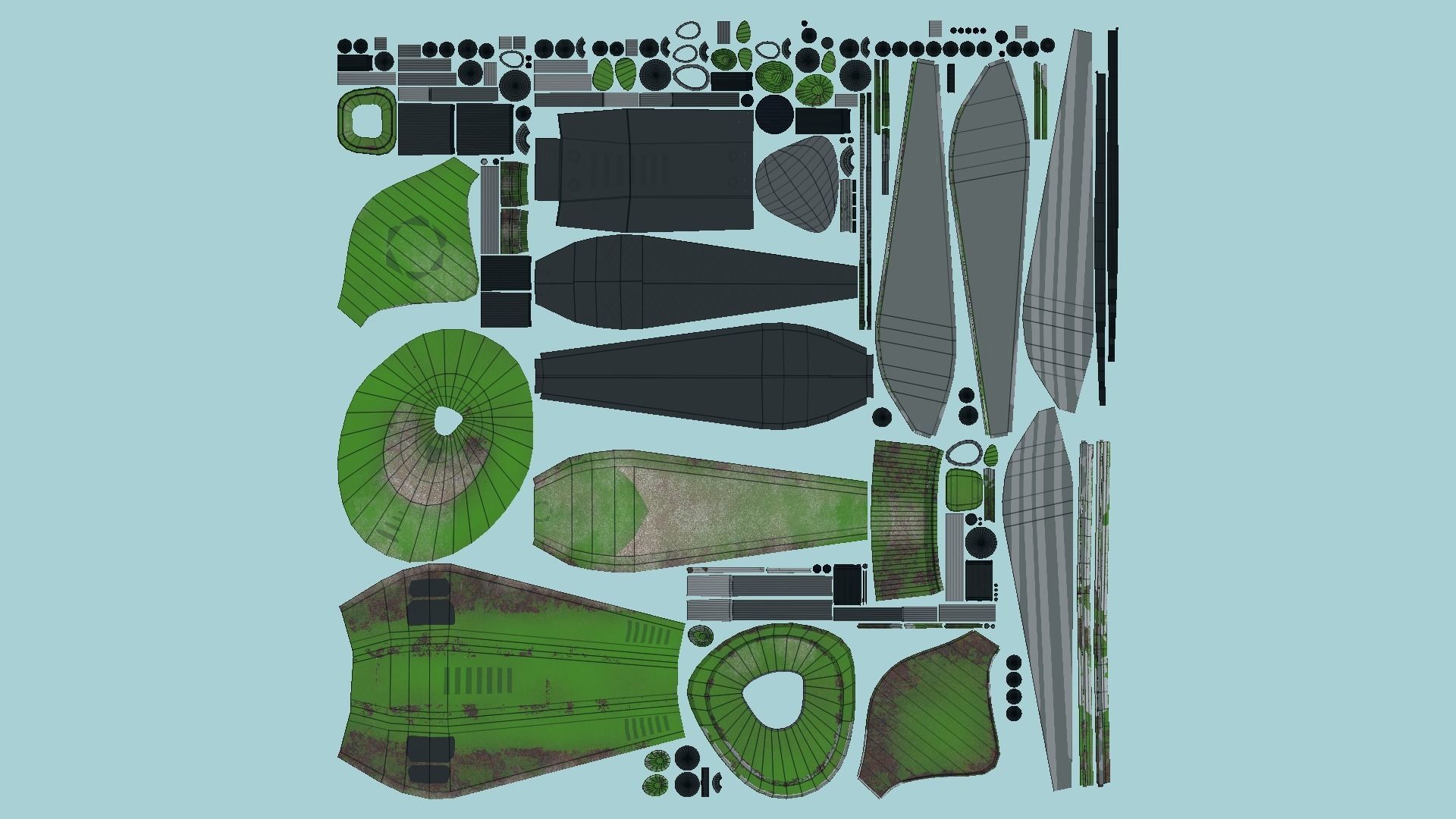 Insect Robot F10 Green - SciFi Character Design Low-poly 3D model_5