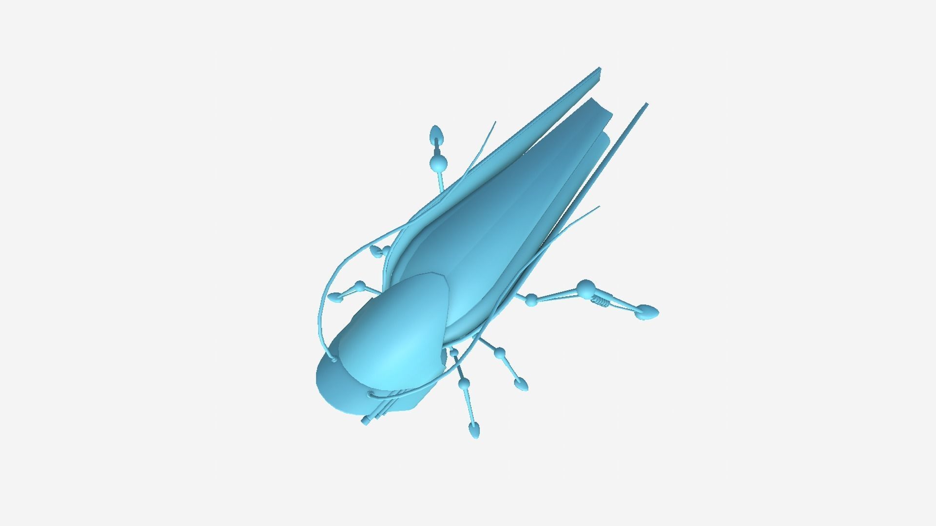 Insect Robot F10 Green - SciFi Character Design Low-poly 3D model_9