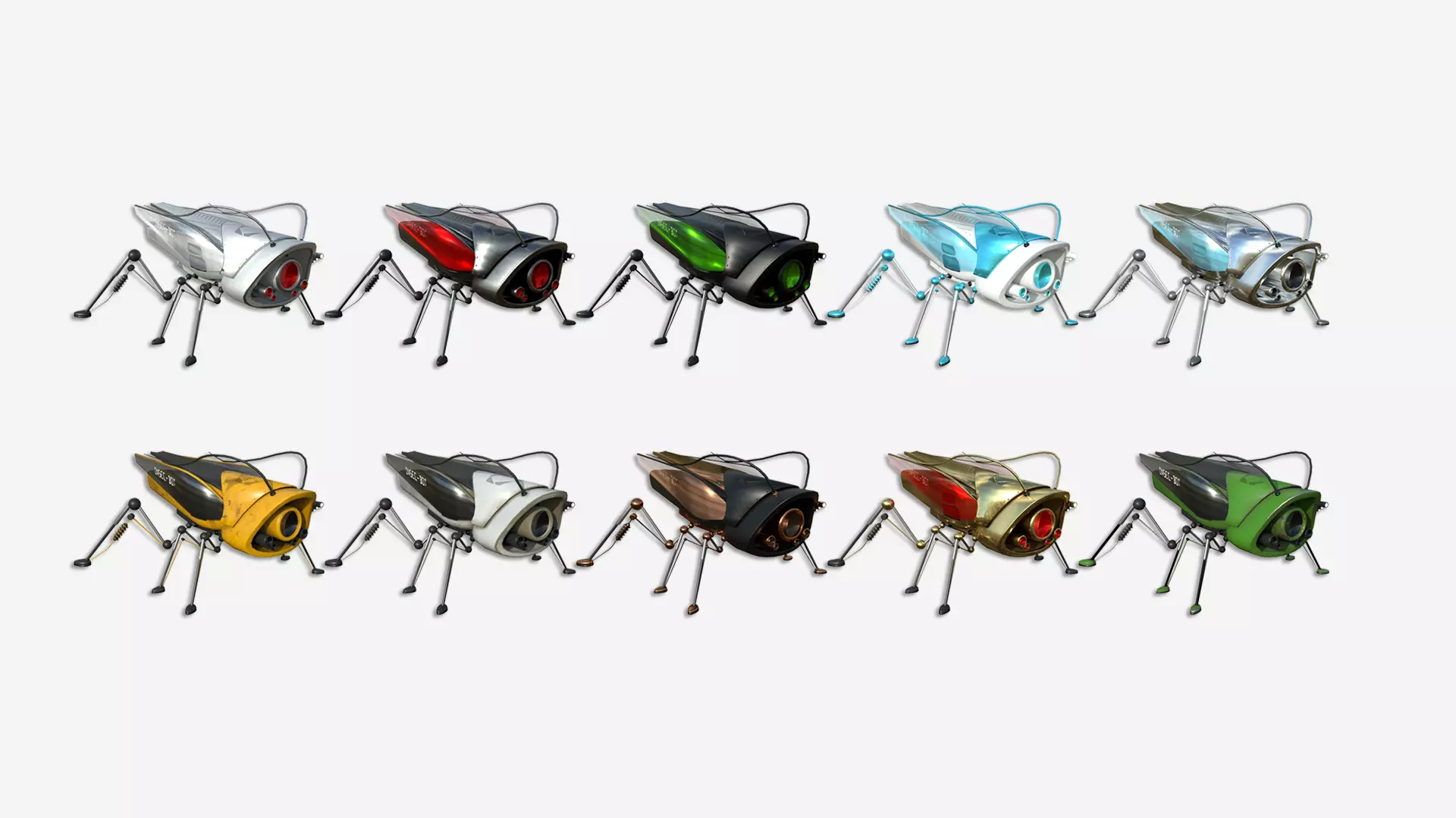 10 Insect Robot F Collection - SciFi Character Design _0