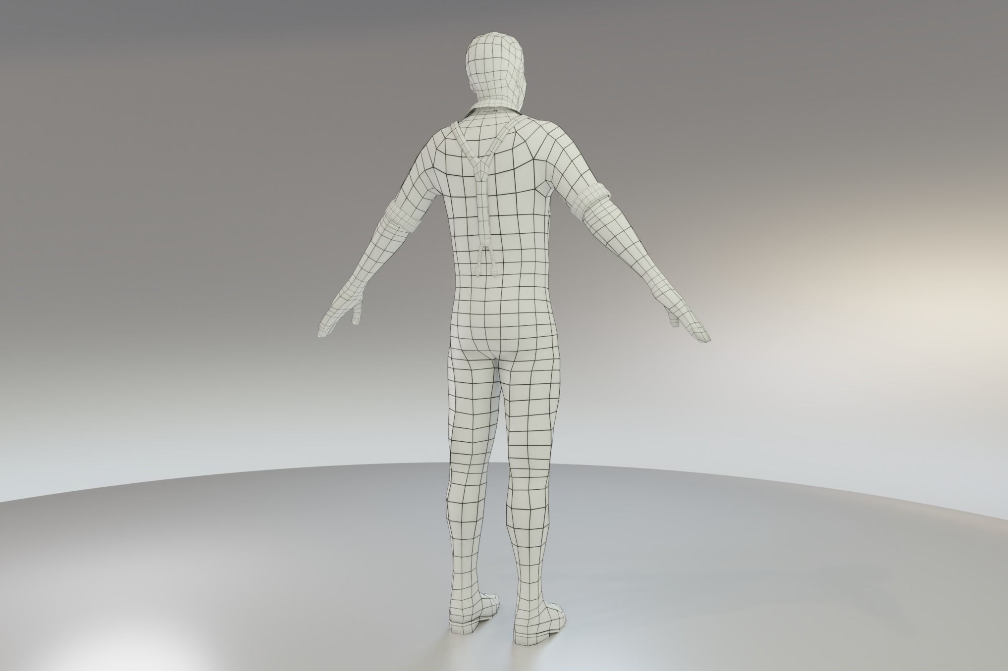 Low Poly Victorian Men Low-poly 3D model_8