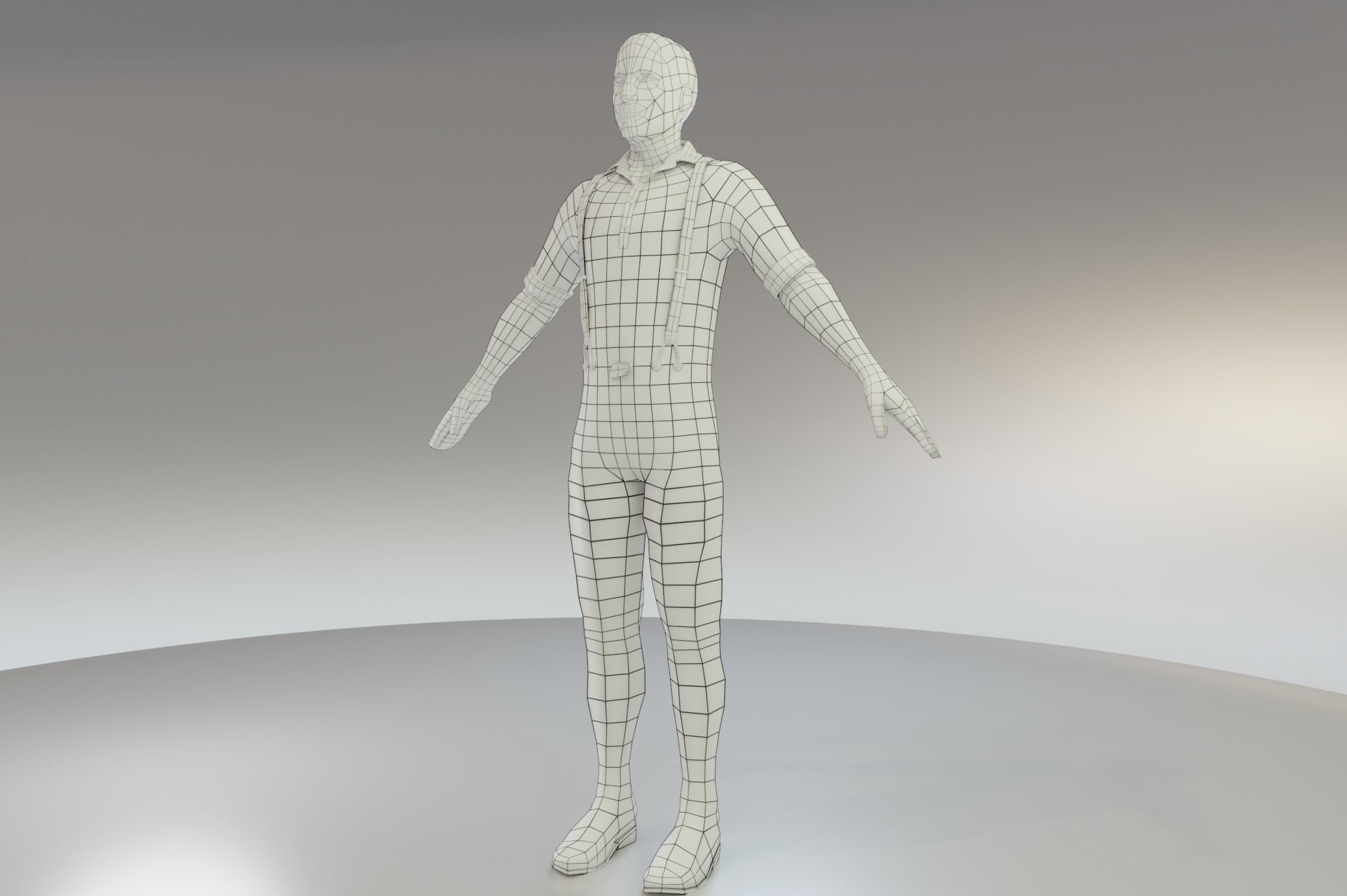 Low Poly Victorian Men Low-poly 3D model_9