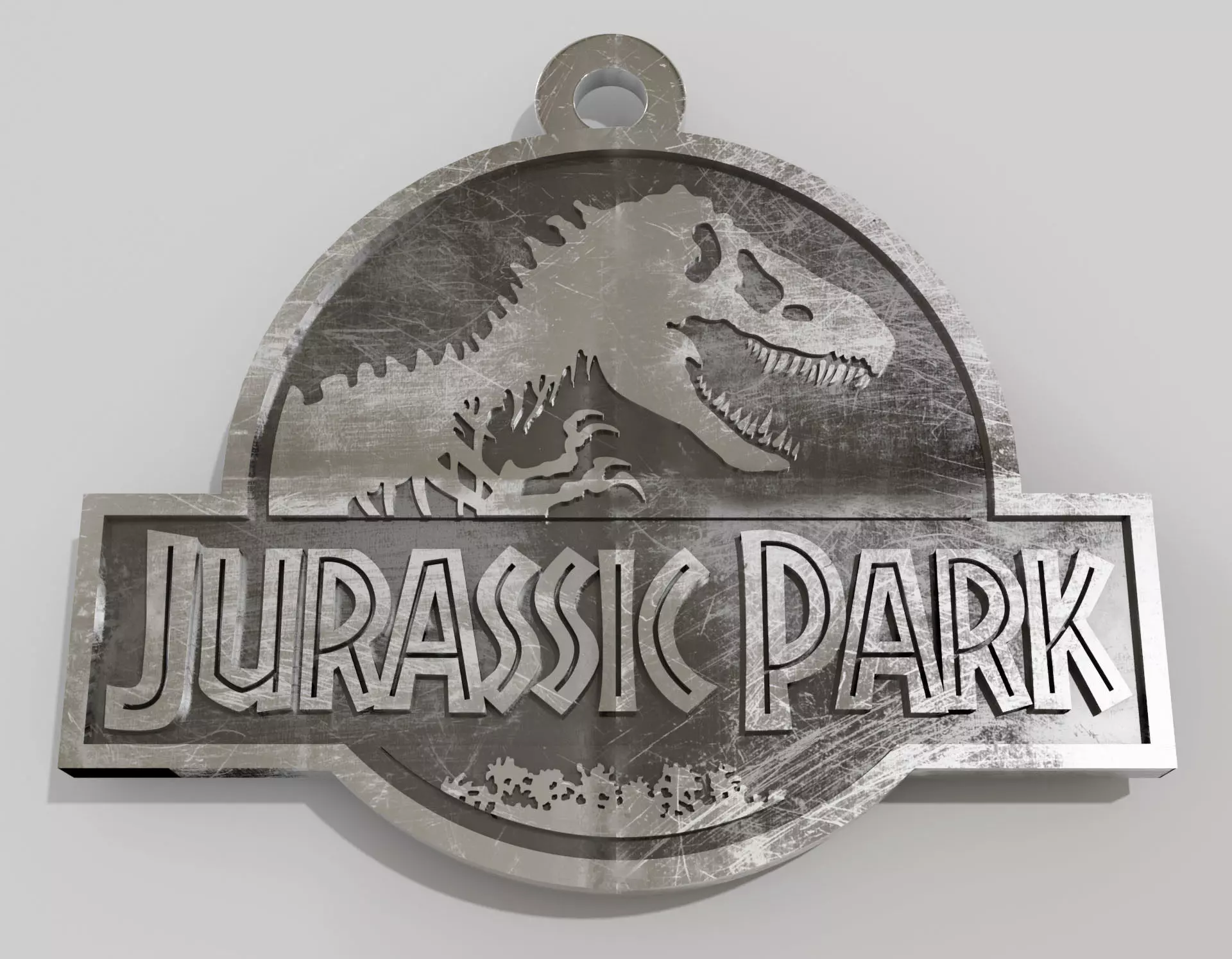 llavero Jurassic park 3D print model_0