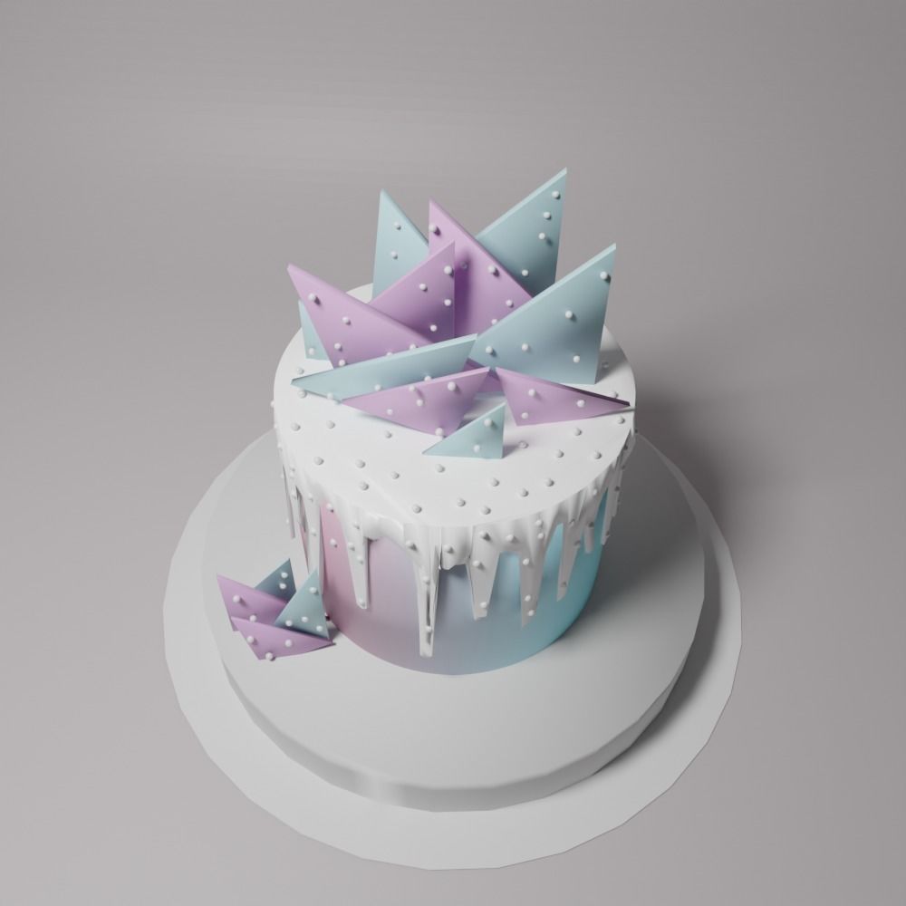 cake object 3D model_1