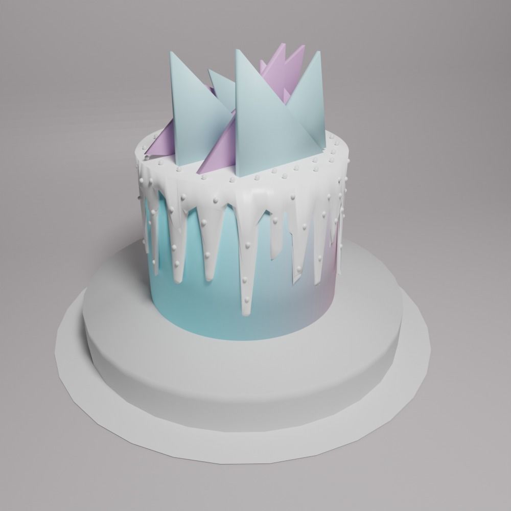 cake object 3D model_3