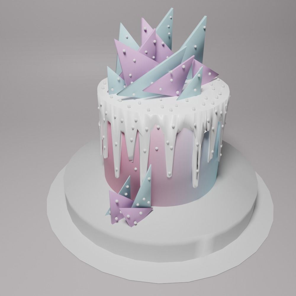 cake object 3D model_2