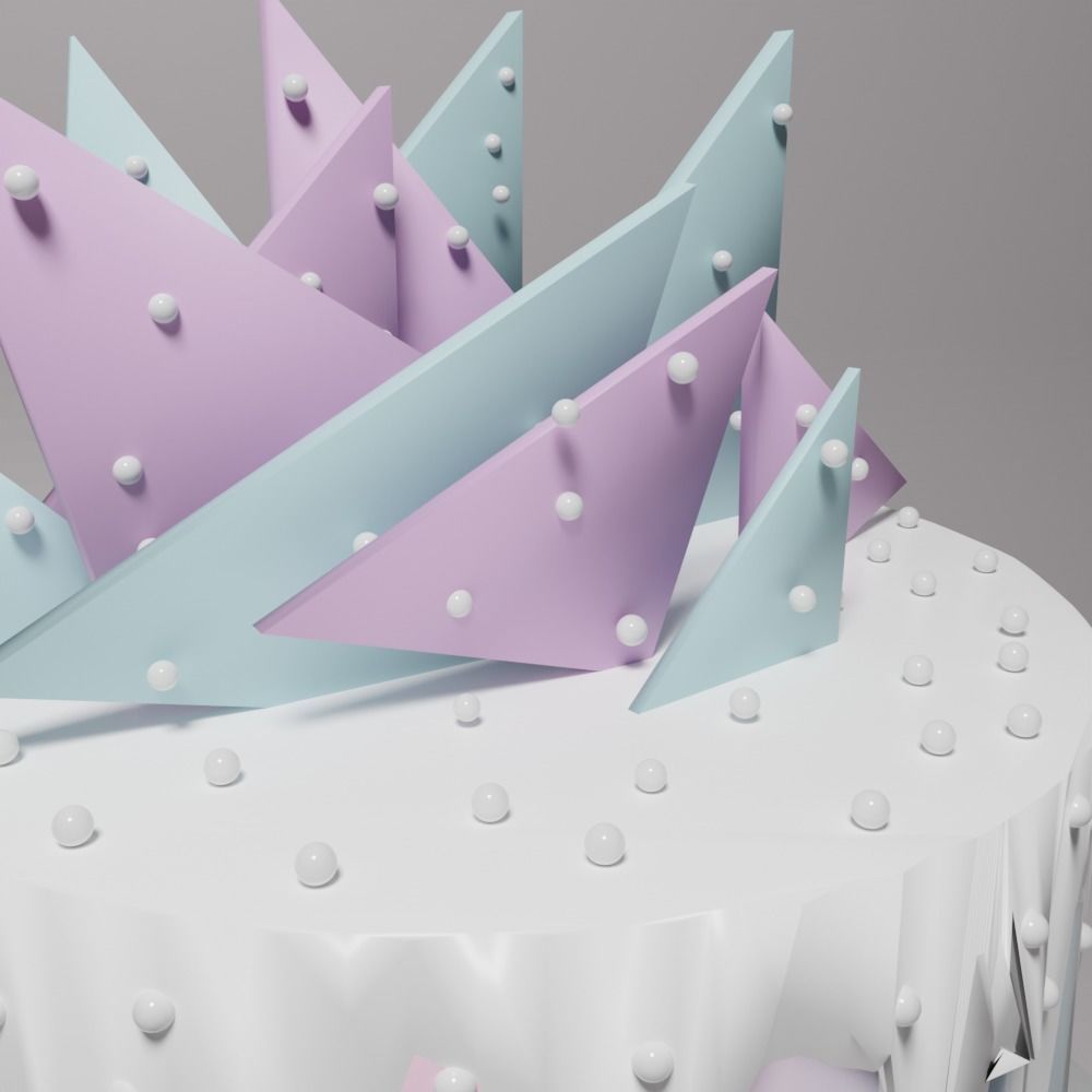 cake object 3D model_4