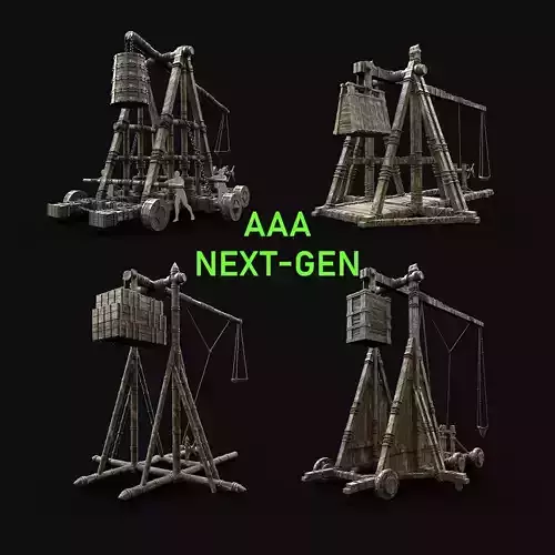TREBUCHET CATAPULT WAR MACHINE SIEGE ENGINE PACK COLLECTION 