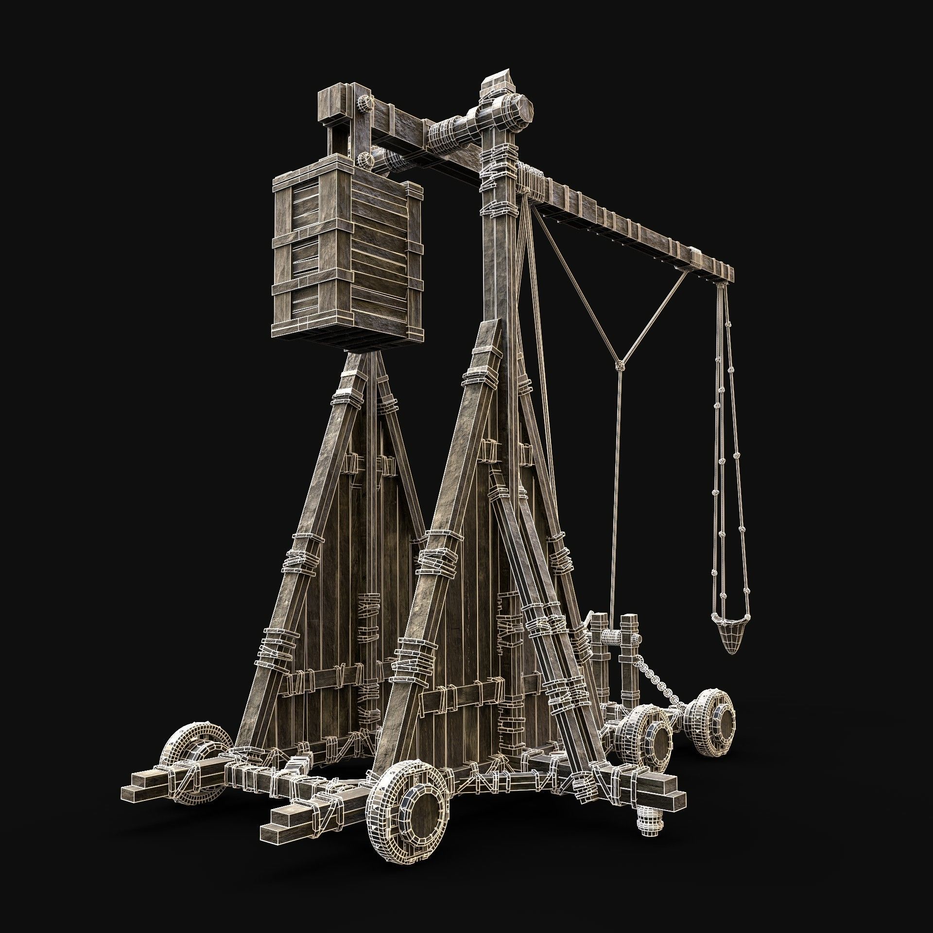 TREBUCHET CATAPULT WAR MACHINE SIEGE ENGINE PACK COLLECTION _27