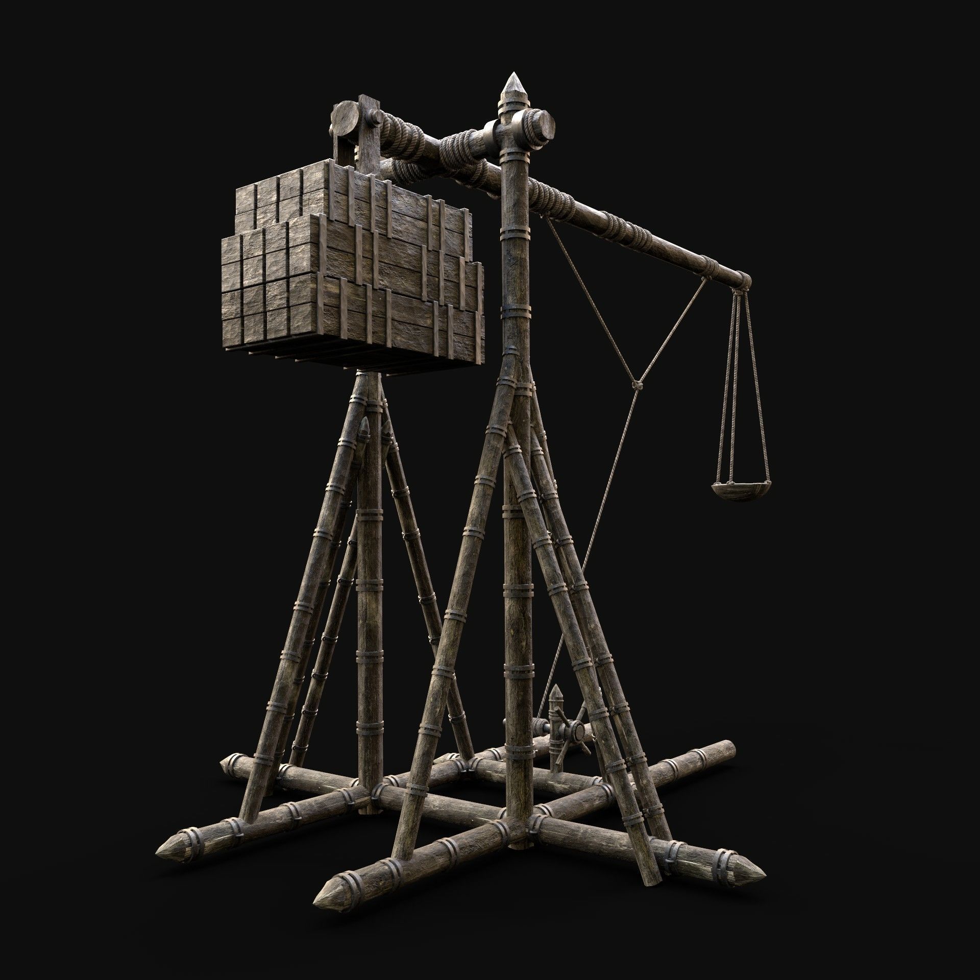 TREBUCHET CATAPULT WAR MACHINE SIEGE ENGINE PACK COLLECTION _15
