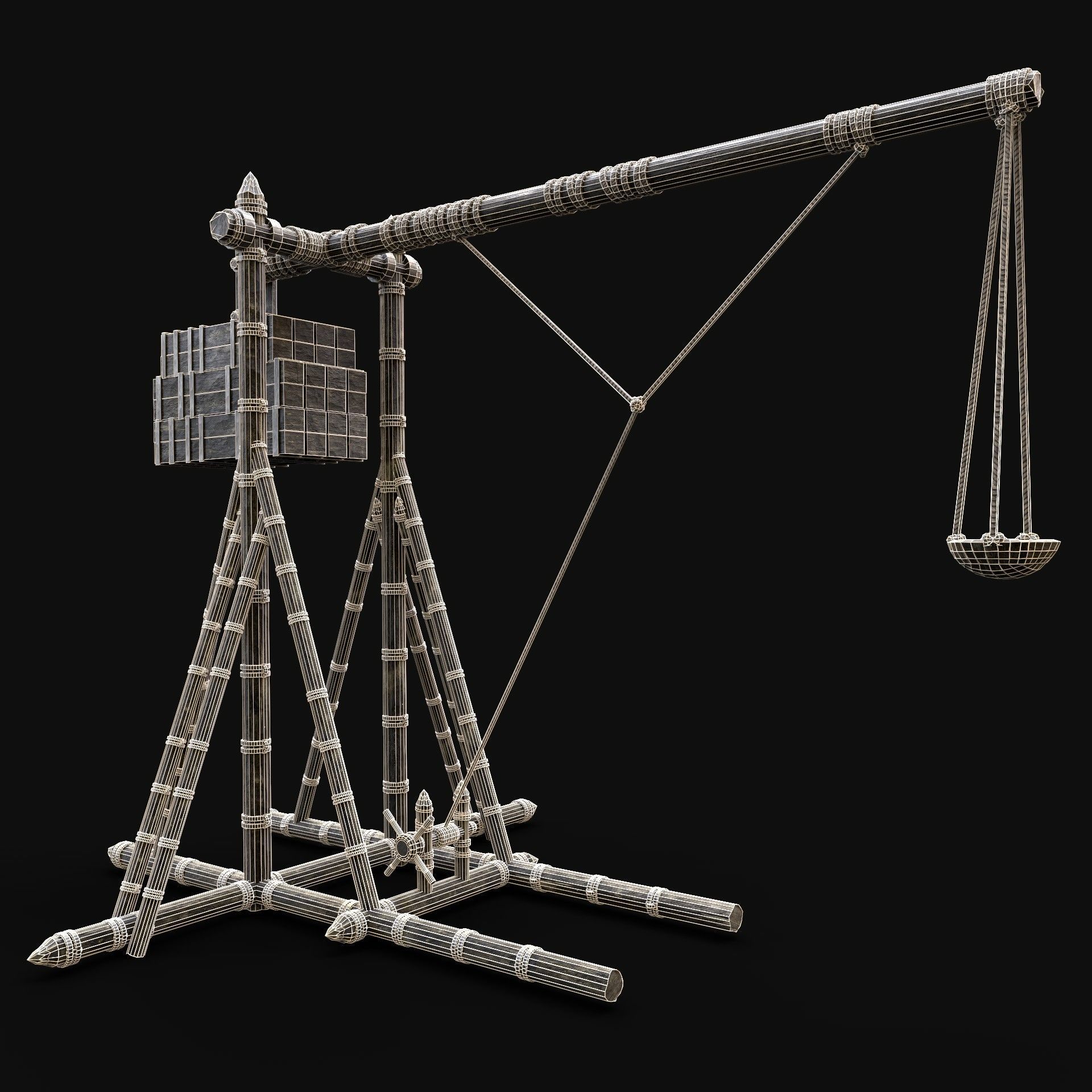 TREBUCHET CATAPULT WAR MACHINE SIEGE ENGINE PACK COLLECTION _21