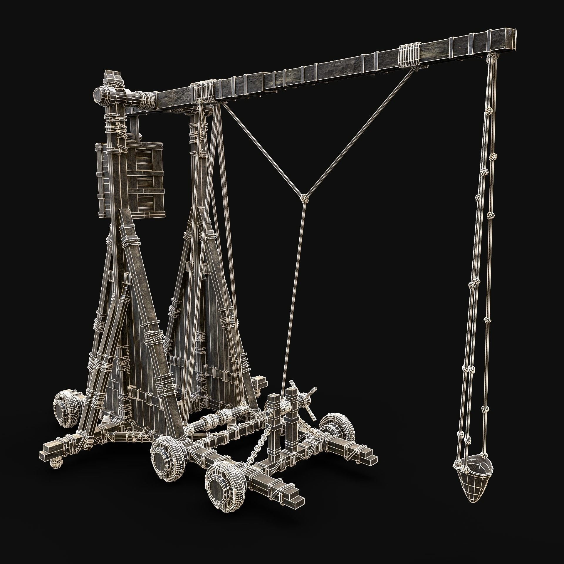 TREBUCHET CATAPULT WAR MACHINE SIEGE ENGINE PACK COLLECTION _28