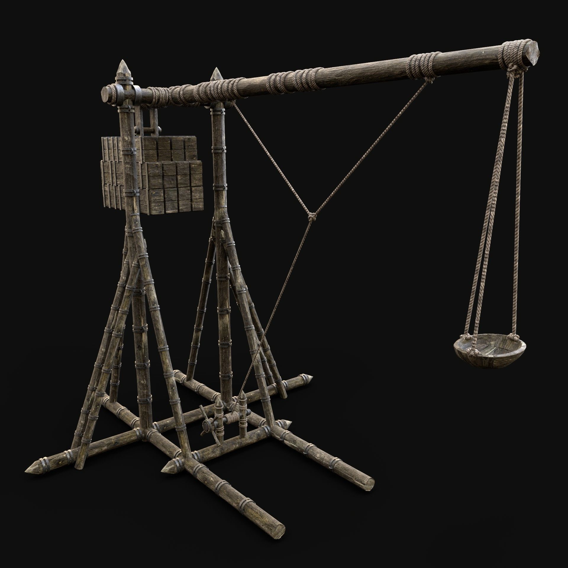 TREBUCHET CATAPULT WAR MACHINE SIEGE ENGINE PACK COLLECTION _17