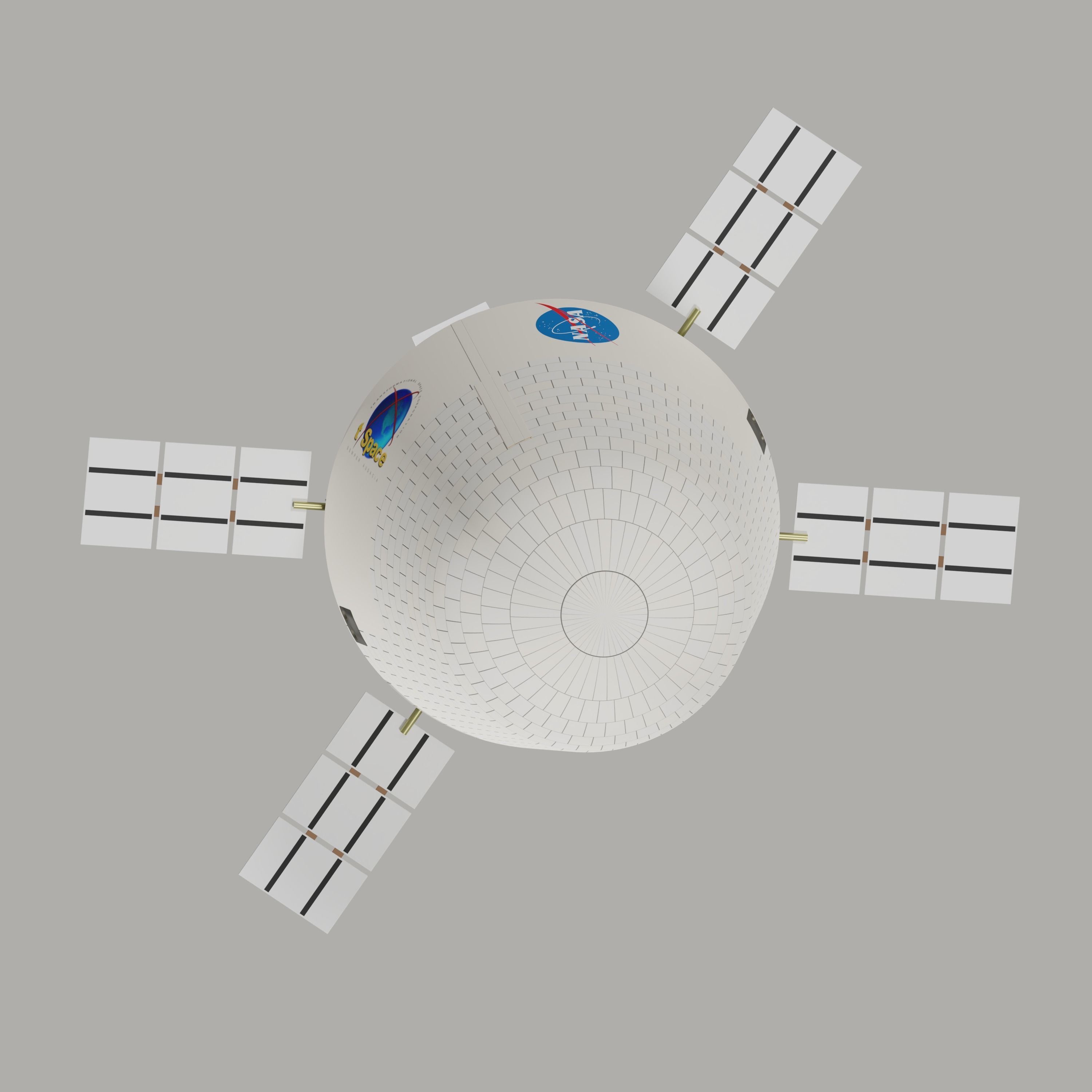 tSpace CXV spacecraft 3D model_4