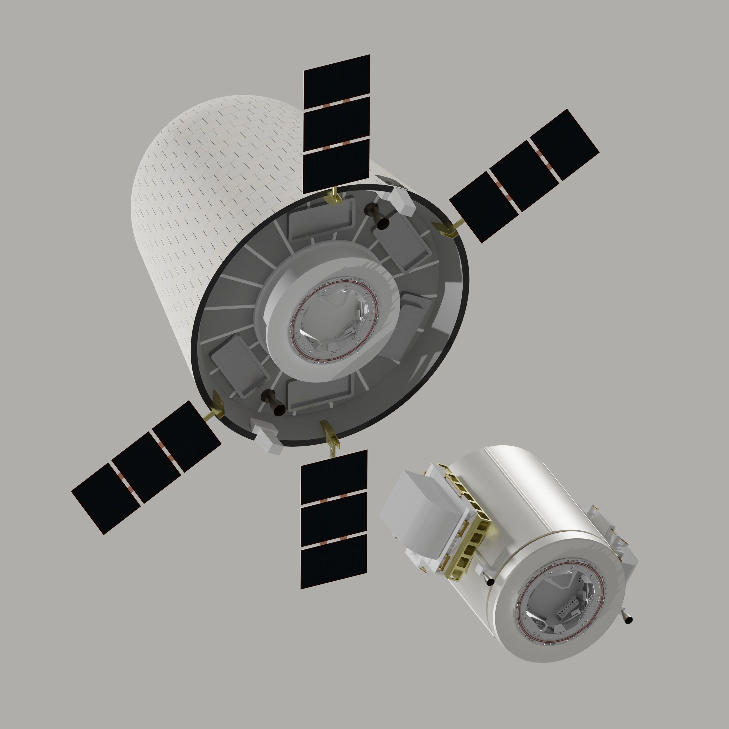 tSpace CXV spacecraft 3D model_3