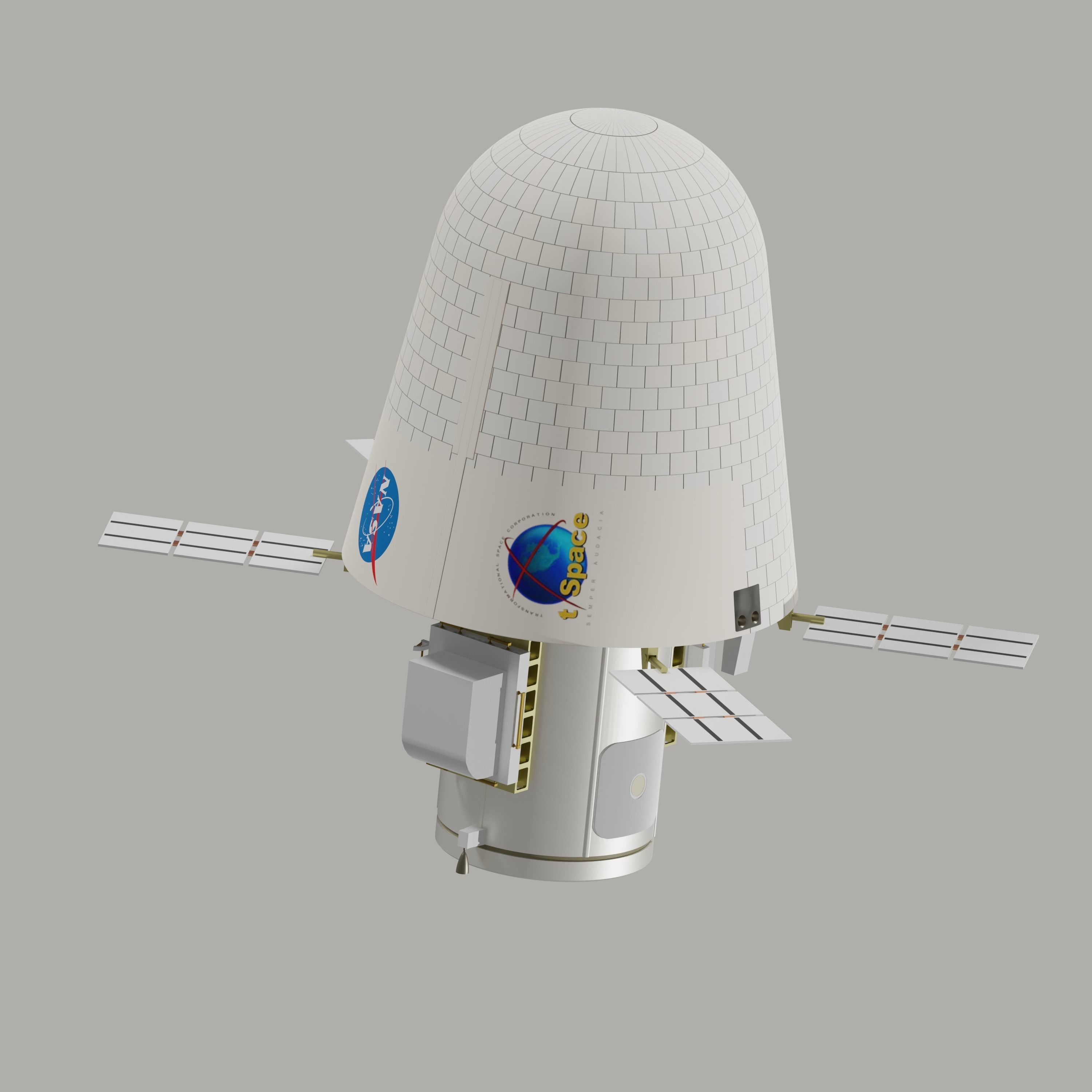 tSpace CXV spacecraft 3D model_1
