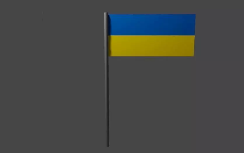Ukrain Flag 3D model