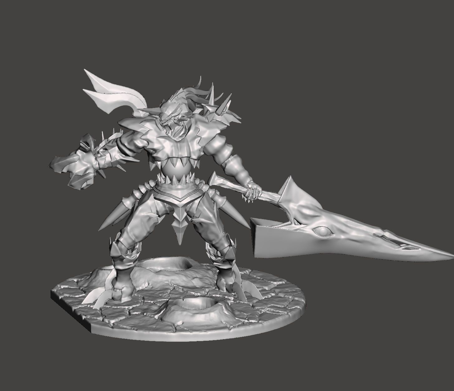NIGHTMARE - SOUL CALIBUR with 2 SOUL EDGE SWORDS HIGH POLY STL 3D print model_2