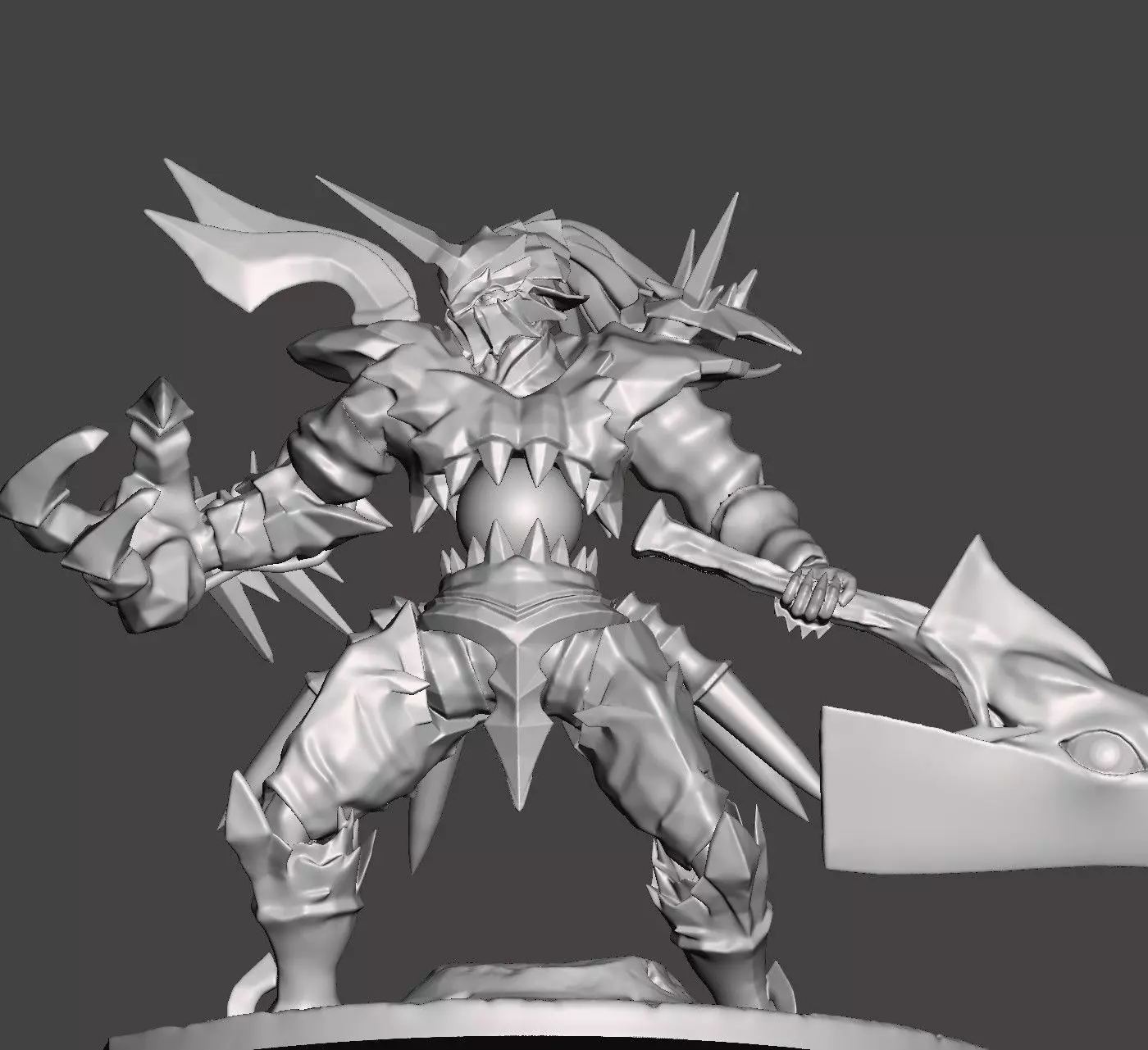 NIGHTMARE - SOUL CALIBUR with 2 SOUL EDGE SWORDS HIGH POLY STL 3D print model_0