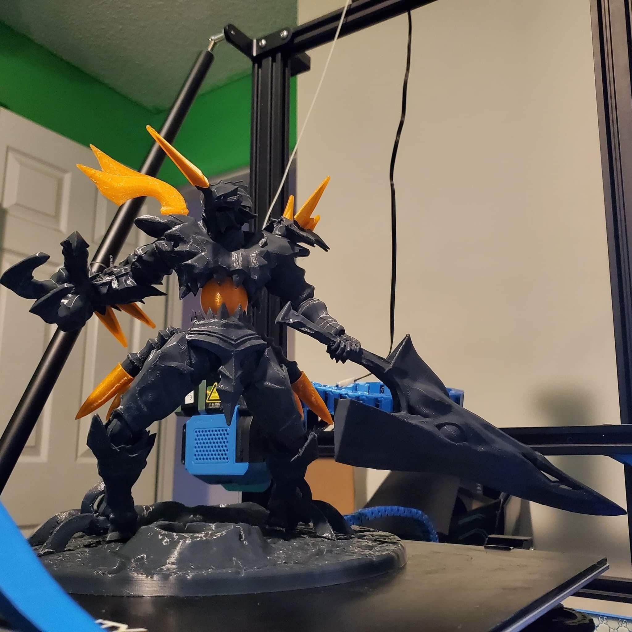 NIGHTMARE - SOUL CALIBUR with 2 SOUL EDGE SWORDS HIGH POLY STL 3D print model_11