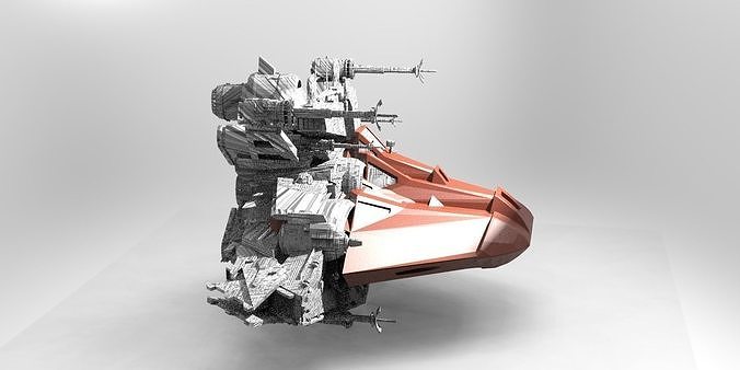 WARSHIP - Cruiser Speeder 4  3D model