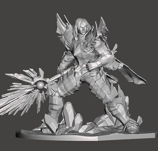 SIEGFRIED - SOUL CALIBUR Articulated  2 SWORDS HIGH POLY STL 3D print model