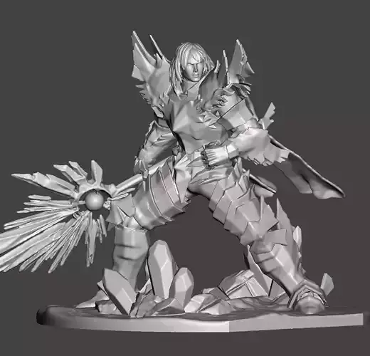 SIEGFRIED - SOUL CALIBUR Articulated  2 SWORDS HIGH POLY STL