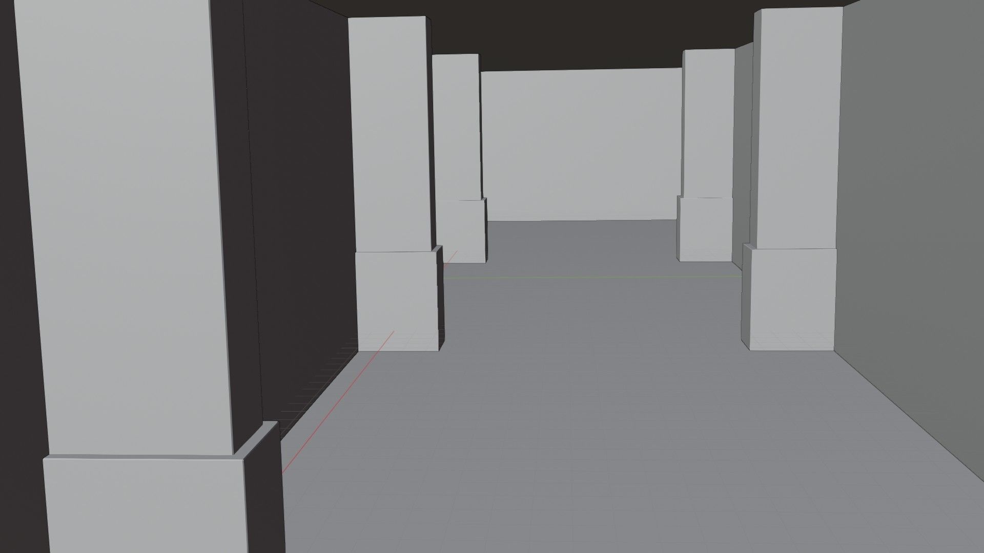Hallway with Graffiti Low-poly 3D model_20