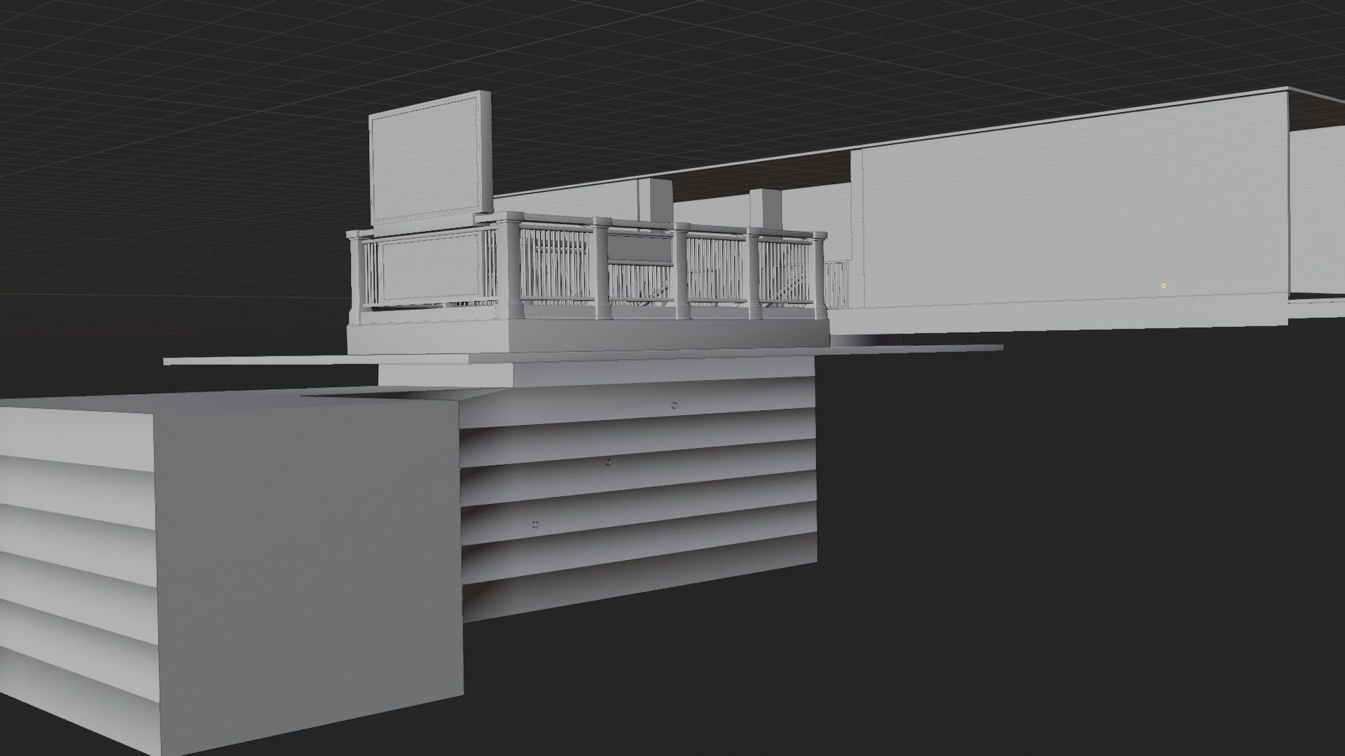 Hallway with Graffiti Low-poly 3D model_18