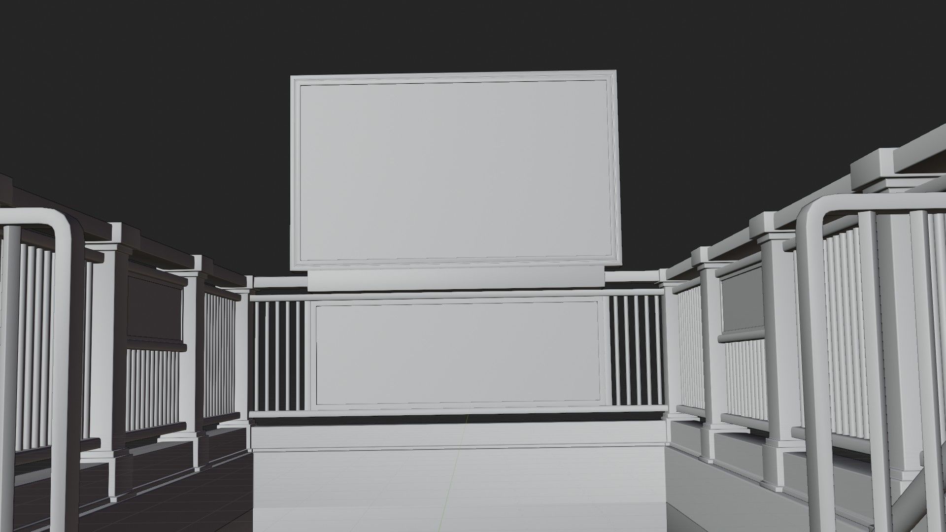 Hallway with Graffiti Low-poly 3D model_23