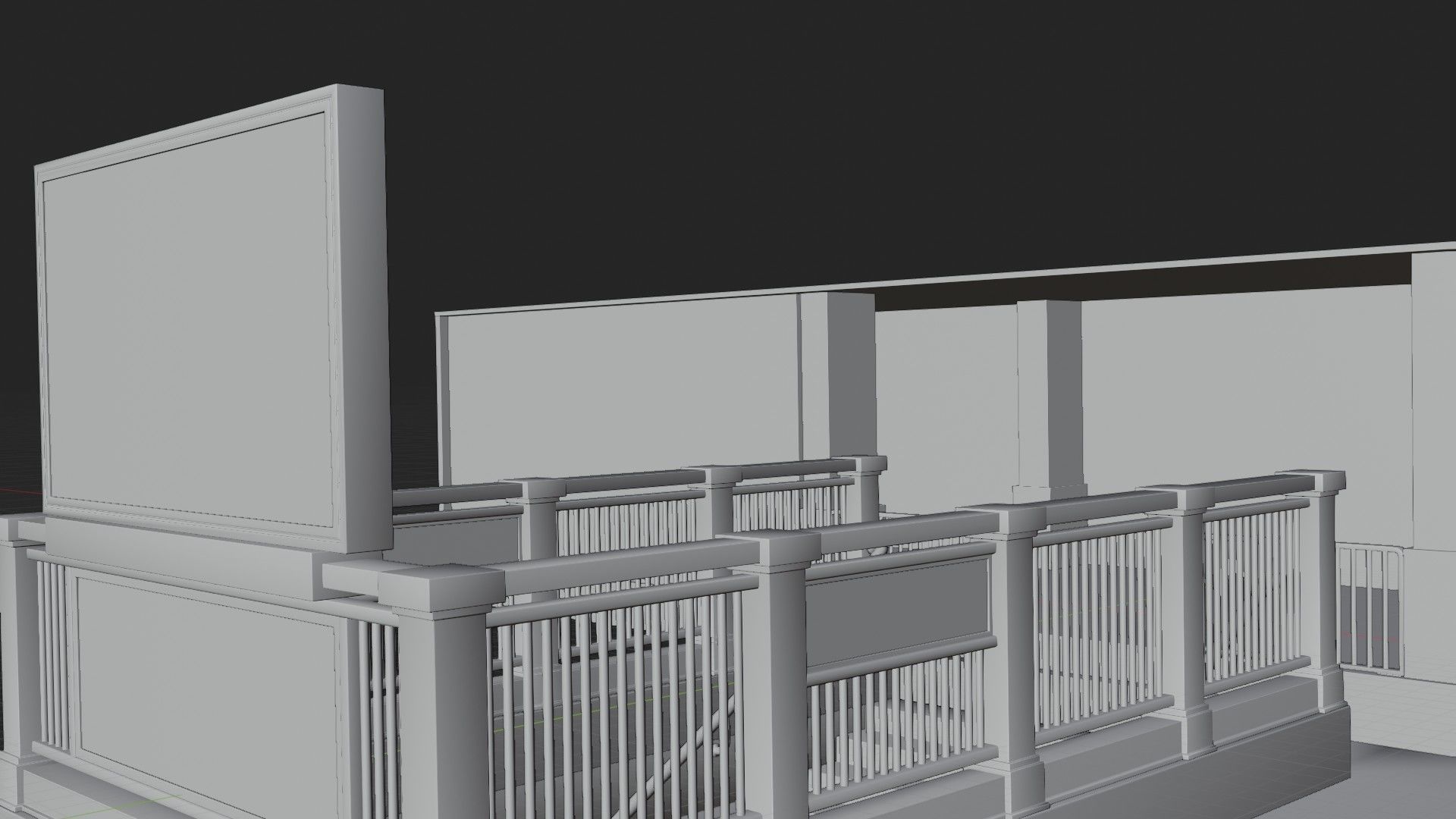 Hallway with Graffiti Low-poly 3D model_19