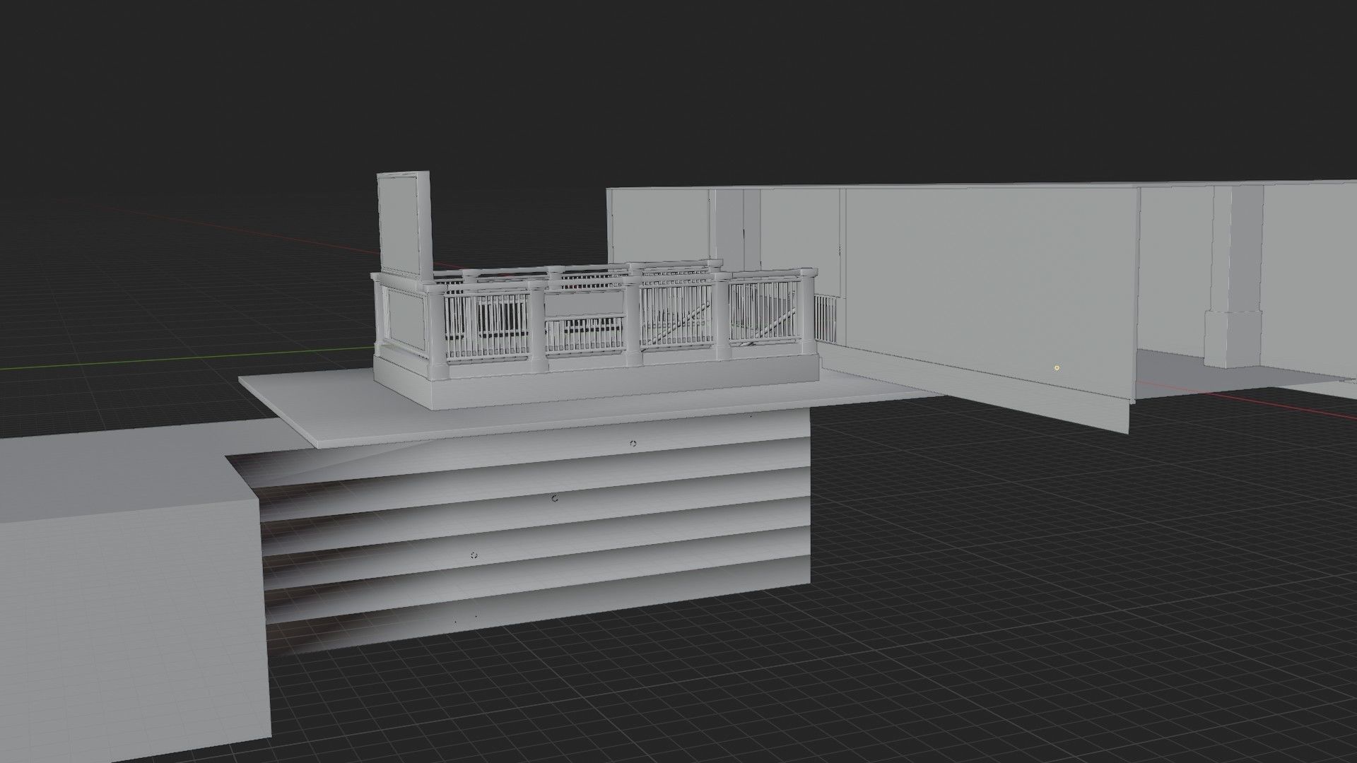 Hallway with Graffiti Low-poly 3D model_22