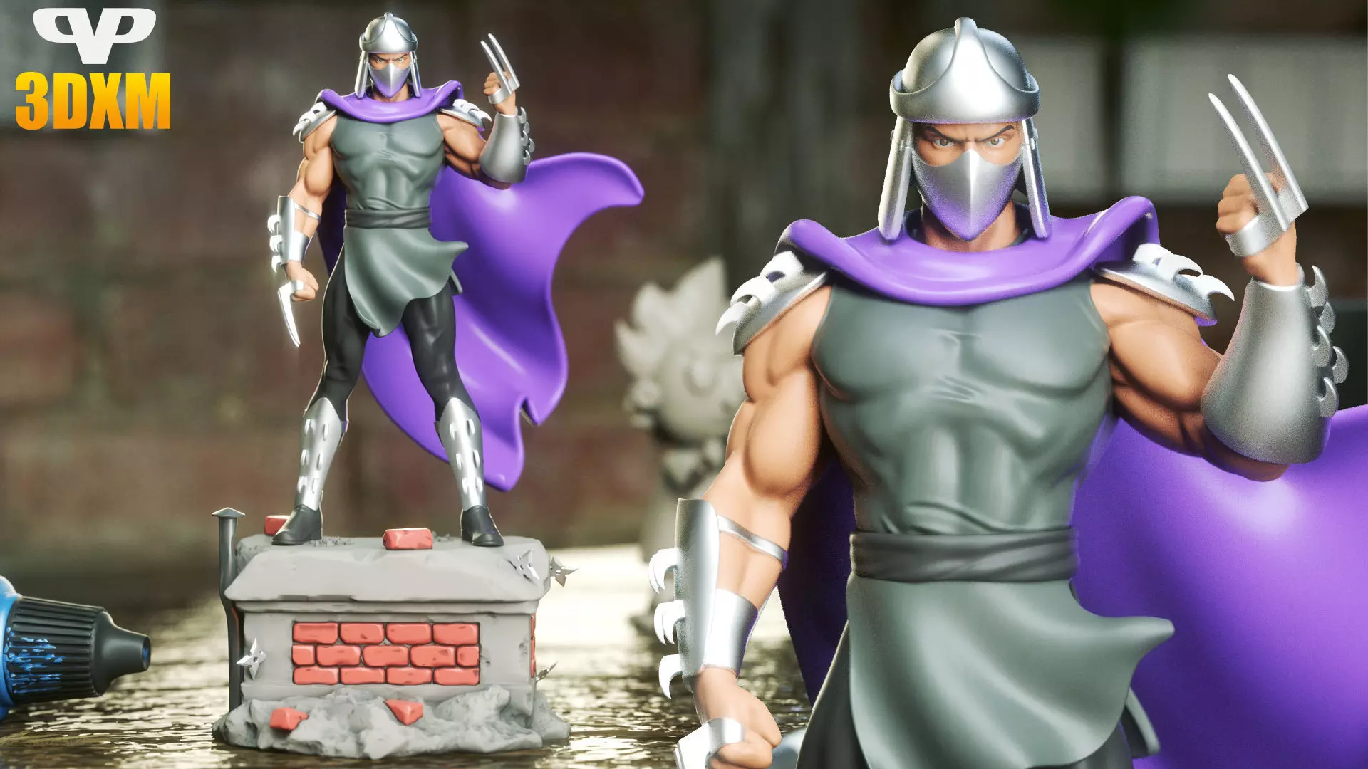 Shredder TMNT STL for 3D Printing ChibiSTL 3DXM 3D print model_0
