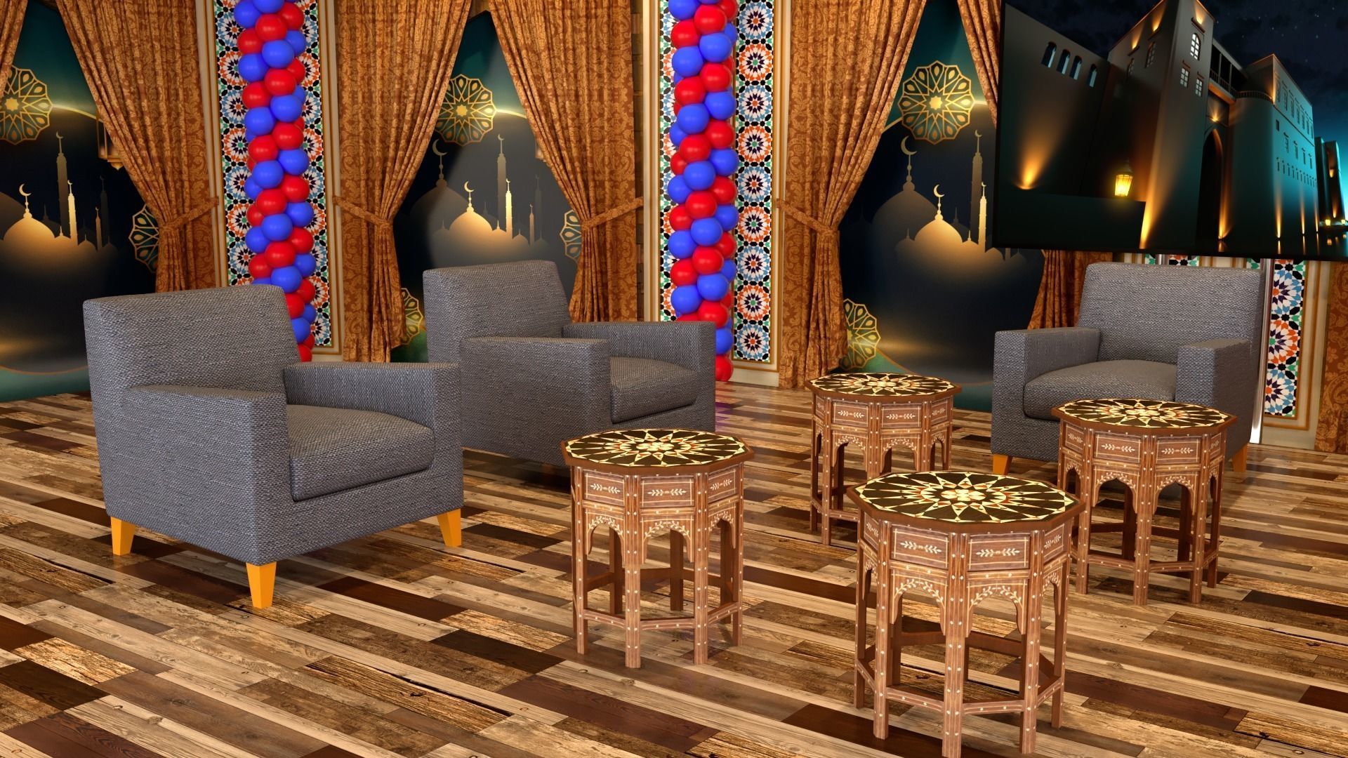 Islamic Virtual Set 3D model_3