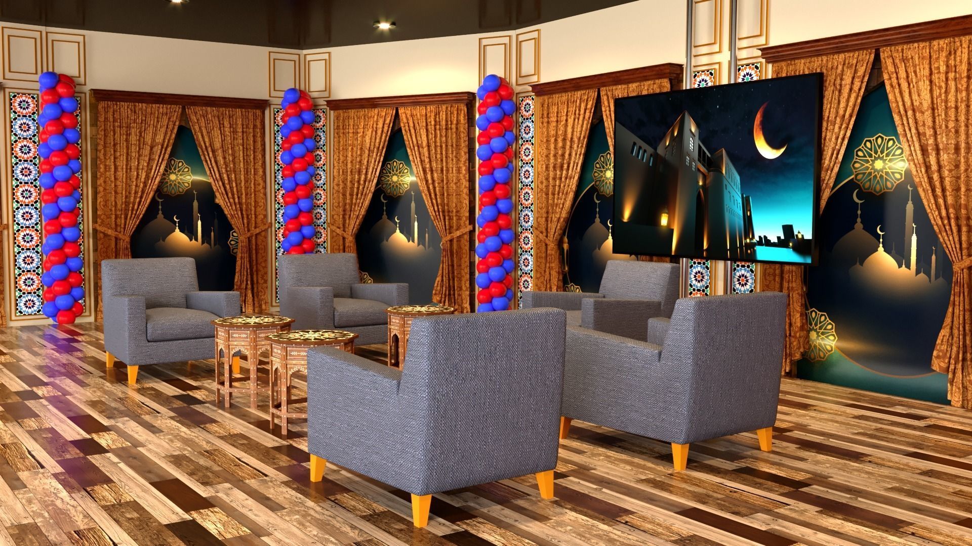 Islamic Virtual Set 3D model_1