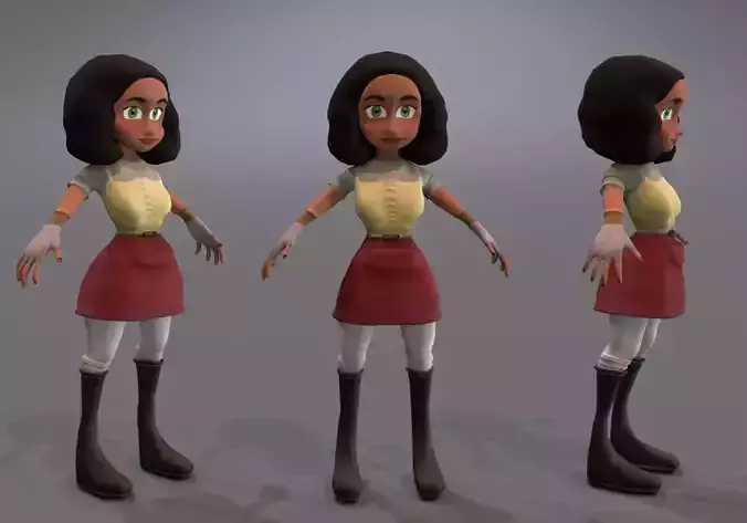 little woman with black hair