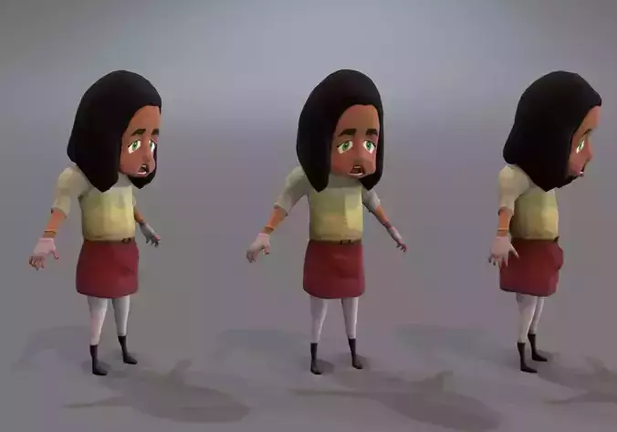 scary little girl with open mouth