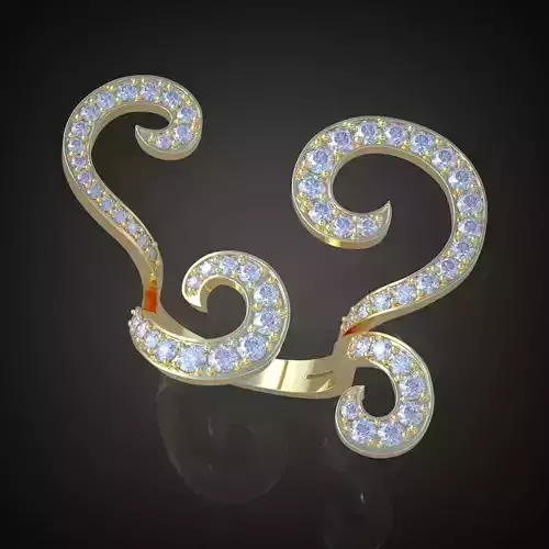 Wedding Diamond Ring 3D 0201 printable model11