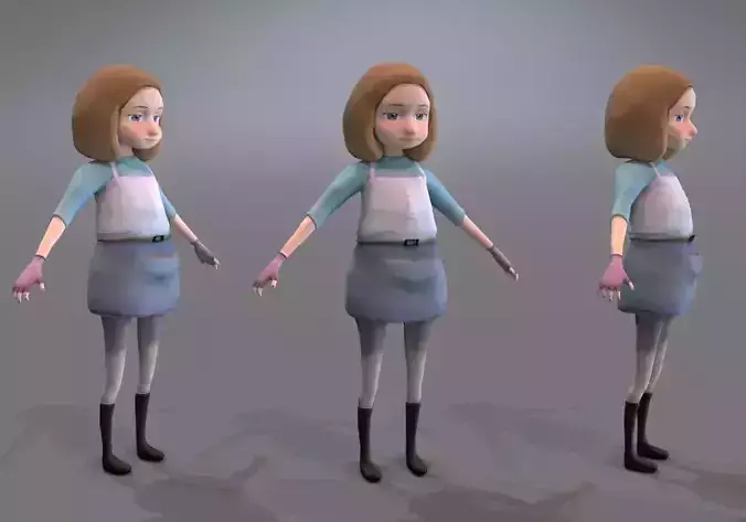 wide girl with blond hair