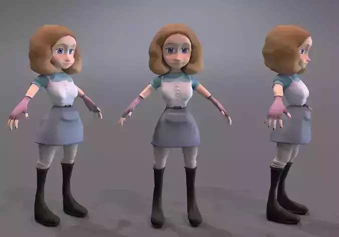 little woman with blond hair