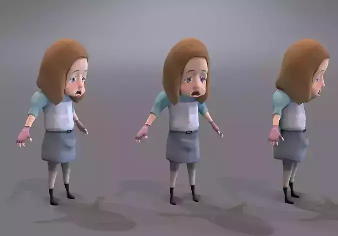 scary blond girl with open mouth