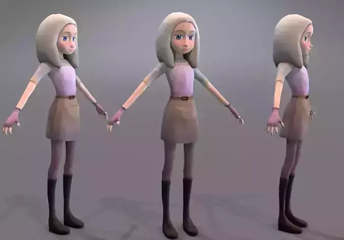 white thin teen cartoon