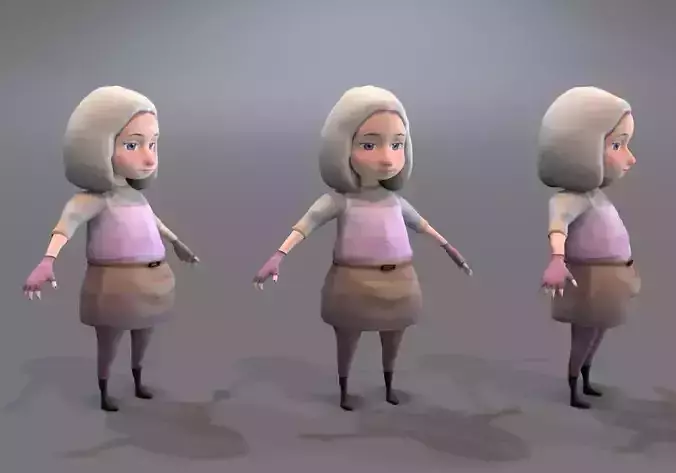 fat little girl with white hair
