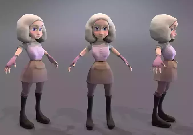 little woman with white hair