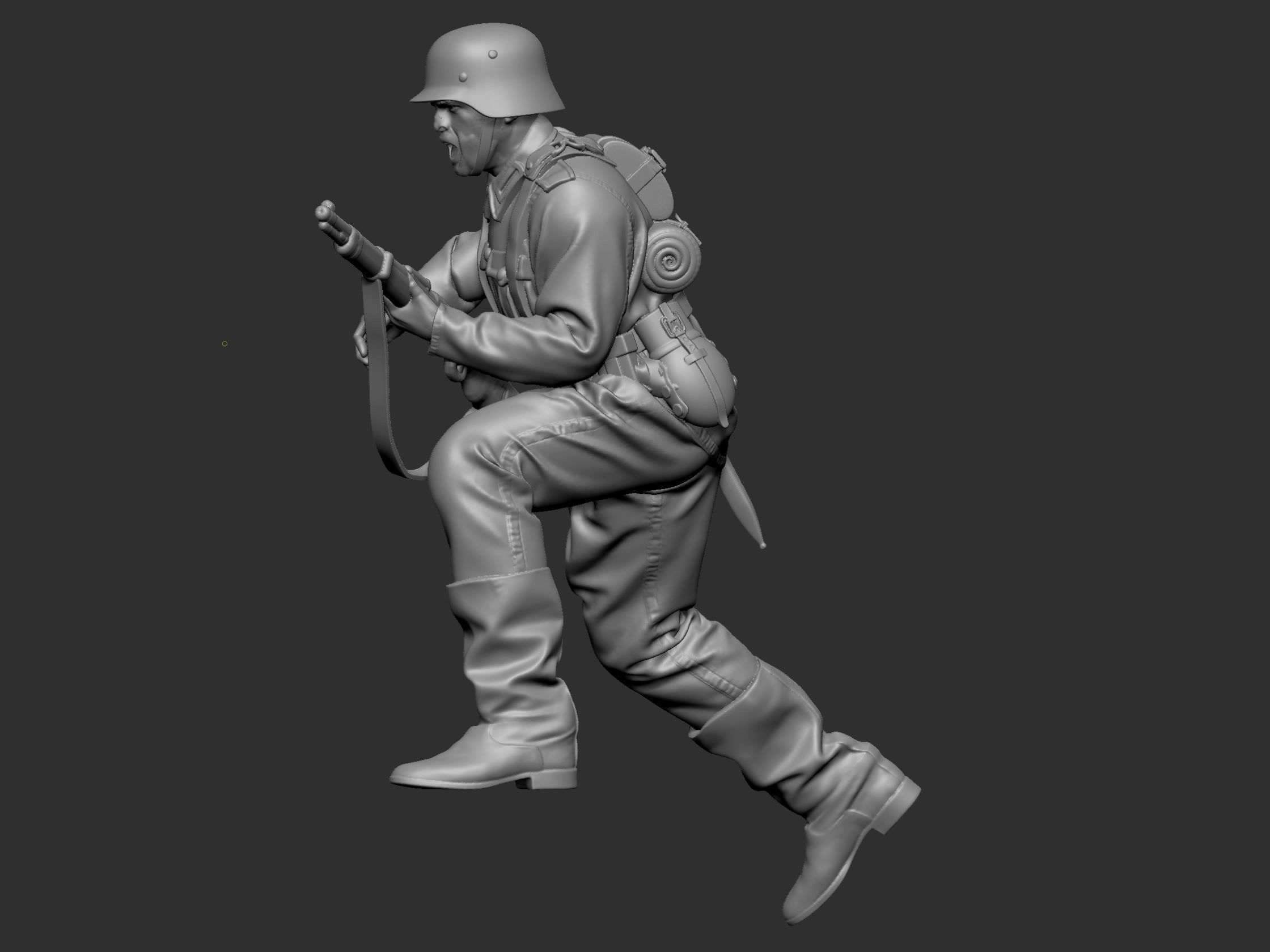 German Soldier 7 ww2 3D print model_50